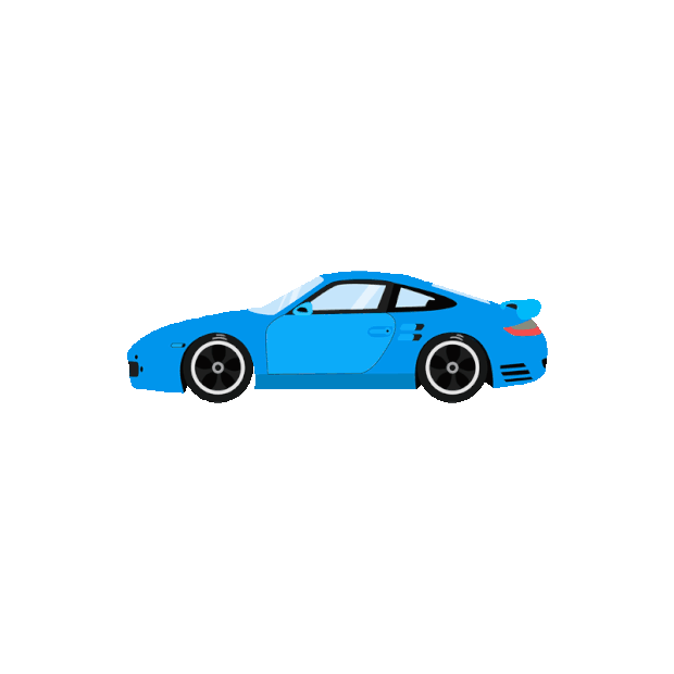 交通工具行驶中的蓝色跑车超跑炫酷豪车汽车gif图素材