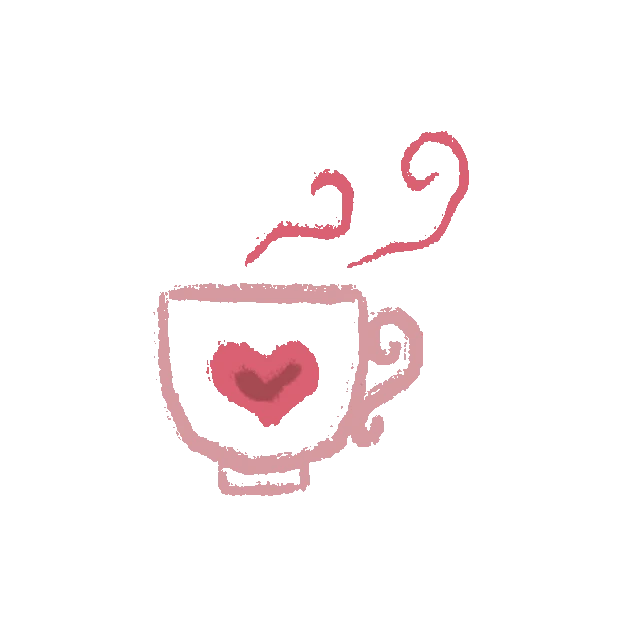 情人节涂鸦爱心茶杯咖啡贴纸