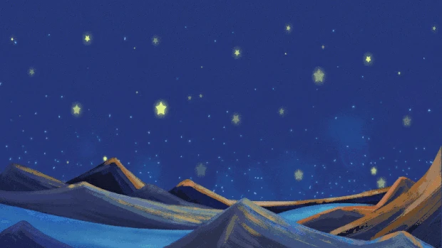 夏天星空夜空繁星点点夏季星星蓝色视频背景gif图素材