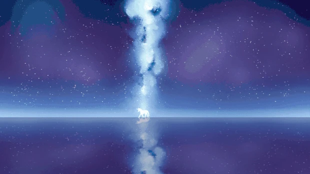 大海星辰唯美梦幻彩色视频背景gif图素材
