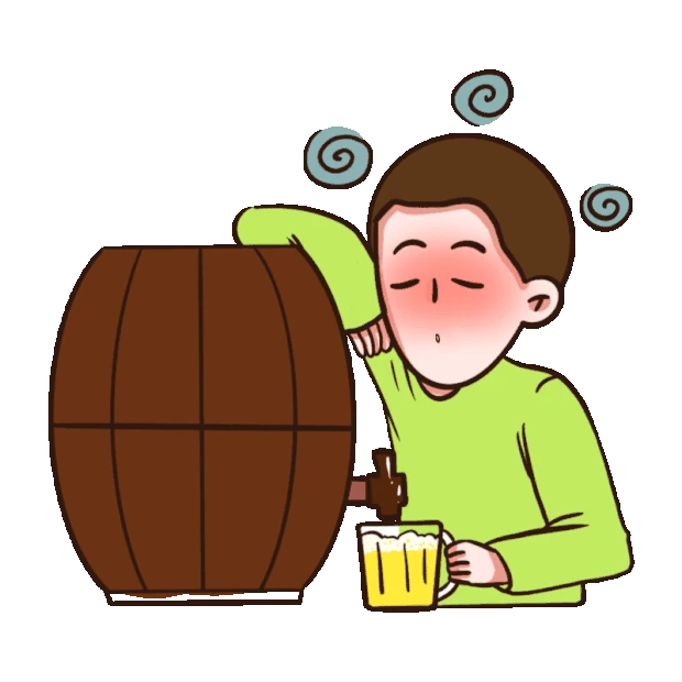男子酗酒饮酒喝醉动图gif