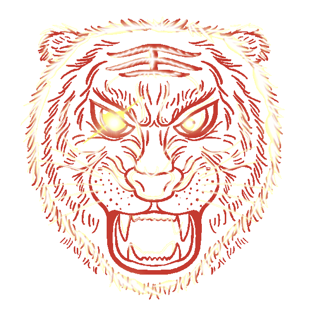 虎年虎头动物红色老虎gif图素材