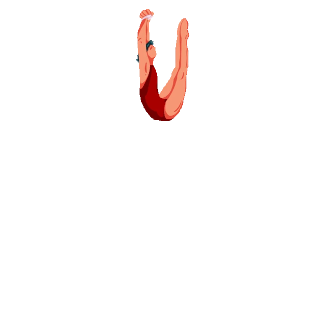 女子跳水项目比赛体育运动竞技gif图素材