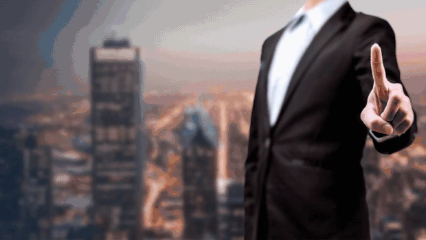 商务城市金融云端科技实景视频背景gif图素材