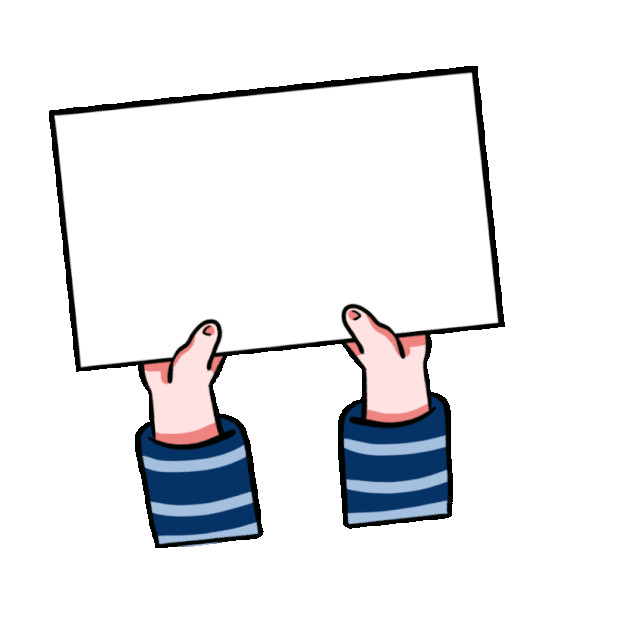 双手手举牌牌子边框文本框gif图素材