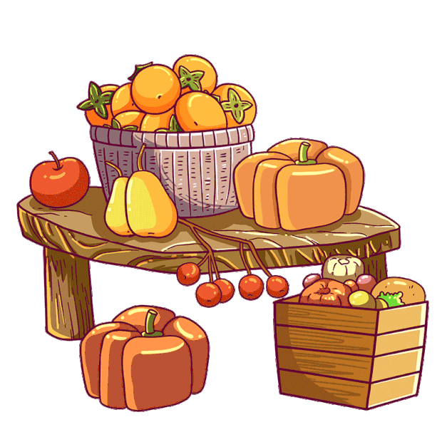 秋天各类蔬果丰收粮食食物gif图素材