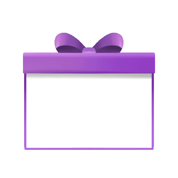 七夕情人节紫色蝴蝶结礼盒礼物边框gif图素材520