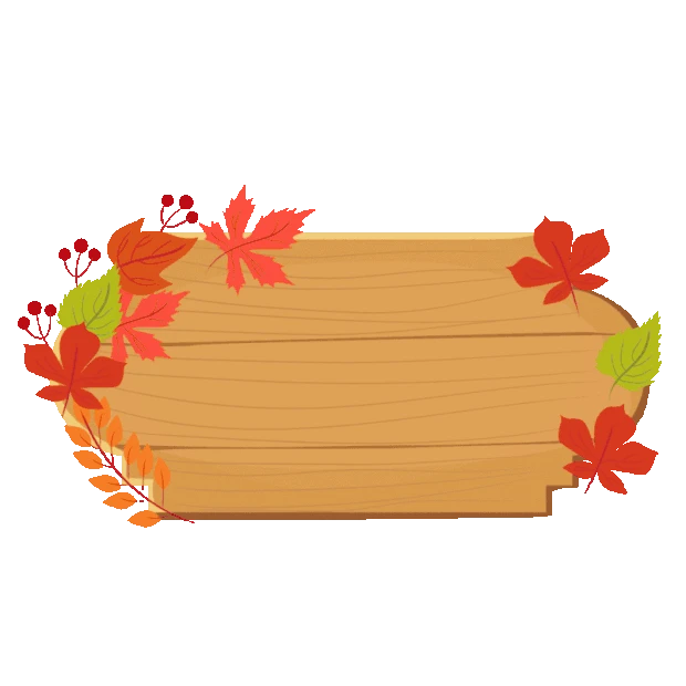 秋天叶子枫叶木头木制边框秋季树叶gif图素材