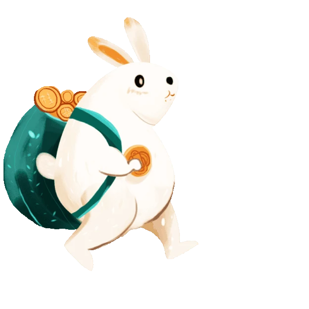 中秋节中秋可爱兔子走路走背包gif图素材