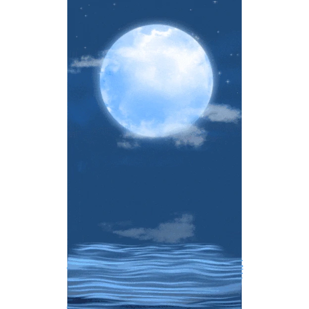 中秋节中秋满月浪漫星空蓝色竖版视频背景海报gif图素材