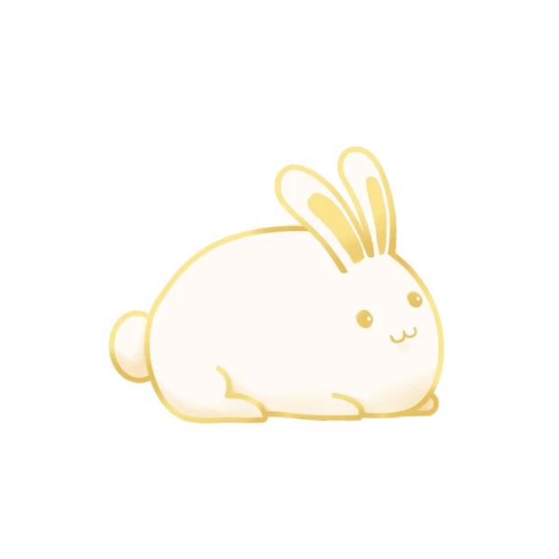 中秋节中秋兔子玉兔可爱金色gif图素材