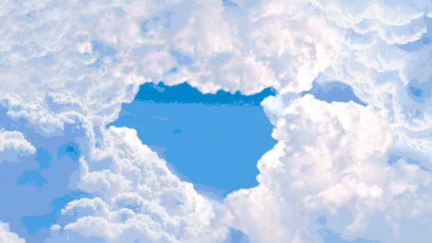 天空云朵渐进穿梭蓝色视频背景gif图素材