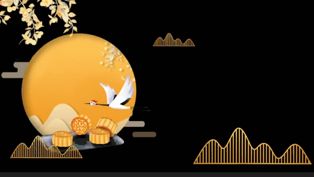 中秋节黑金月饼促销国潮视频背景gif图素材
