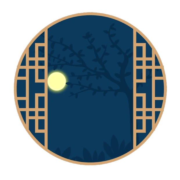 中秋节中秋窗外风景满月赏月gif图素材