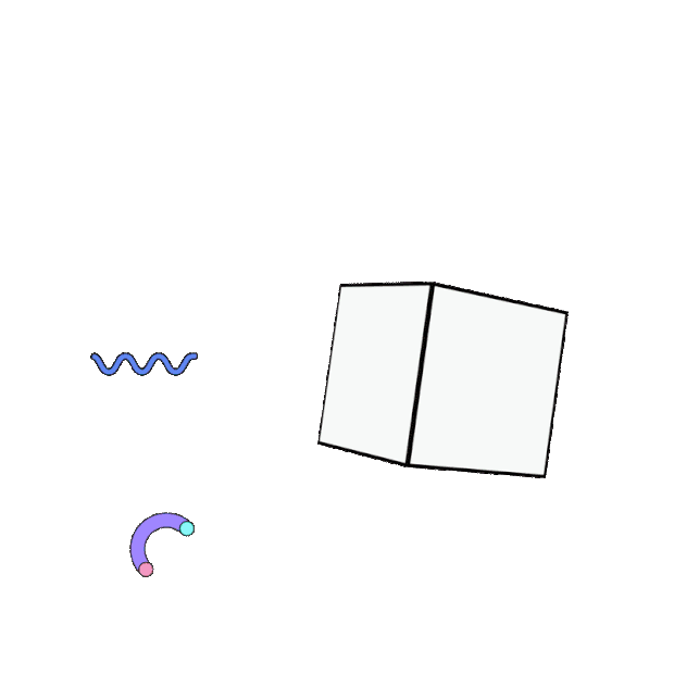 孟菲斯波普蒸汽波几何形状图形装饰撞色底纹gif图素材