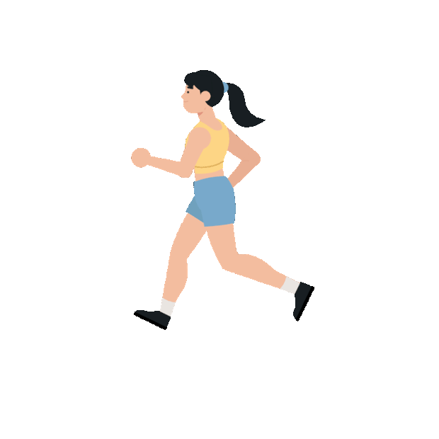 运动健身跑步女人物gif图片