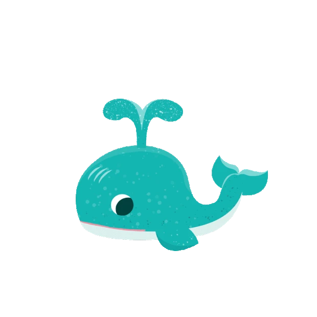 海底鲸鱼吐水吐泡泡海洋生物gif图素材