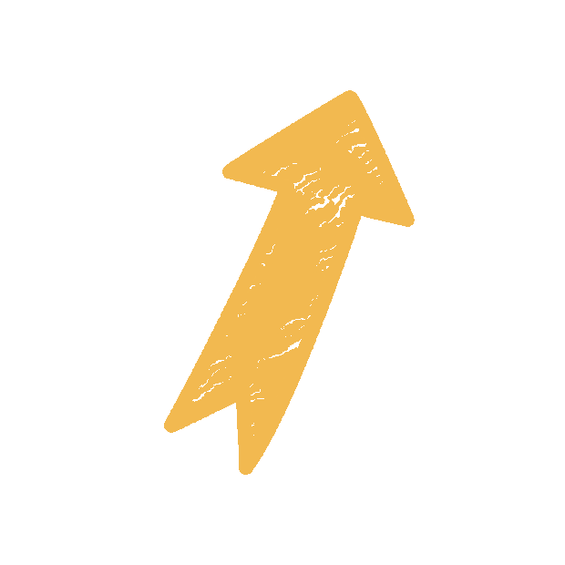 黄色涂鸦指引方向箭头符号