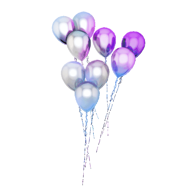 3d立体酸性彩色渐变漂浮气球立体gif图素材