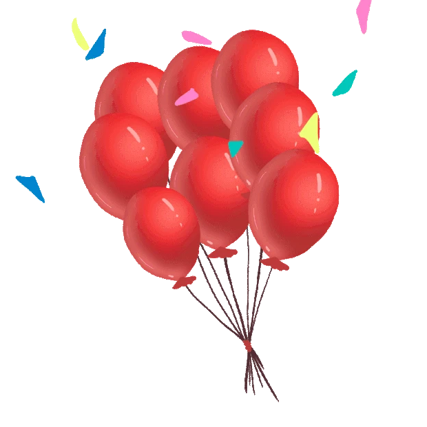 气球彩带节日庆祝装饰gif图素材