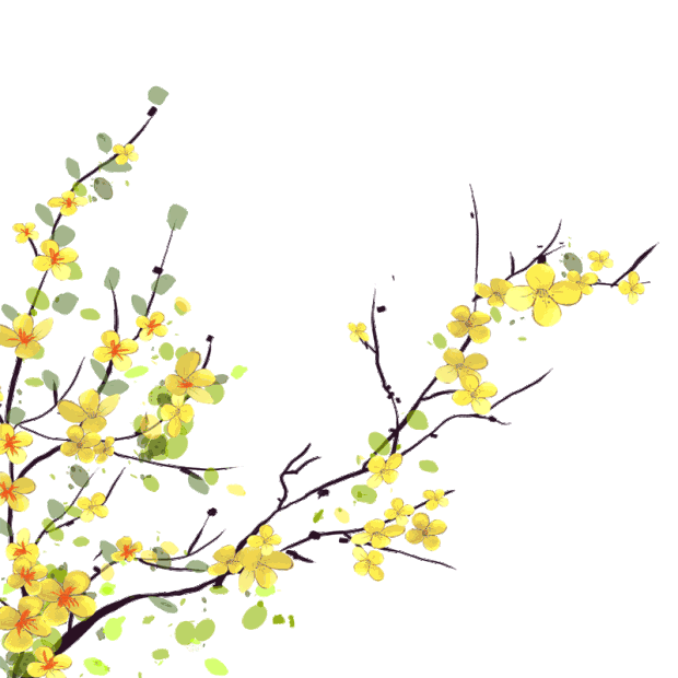 秋天绿植桂花树摇摆黄色gif图素材