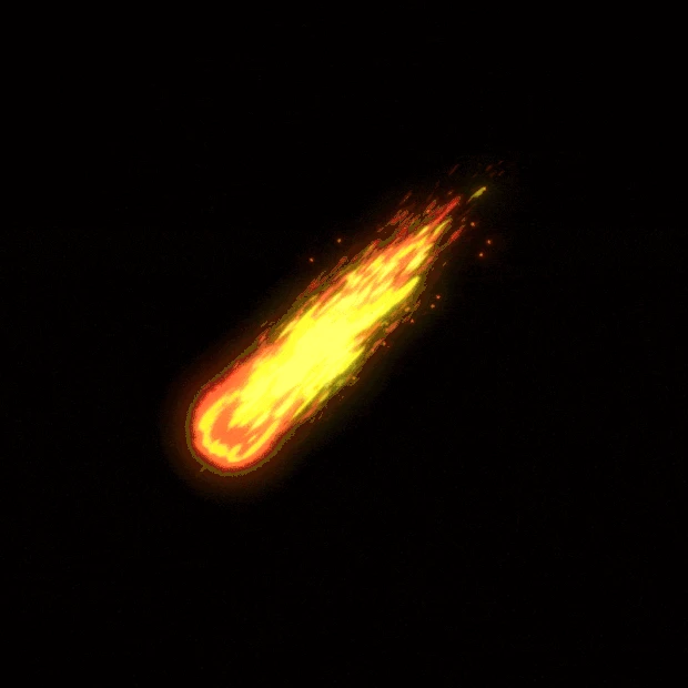 红色陨石流星火焰特效火