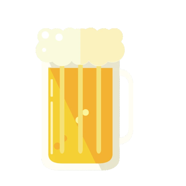 一大杯黄色冒泡的啤酒啤水酒水gif图素材