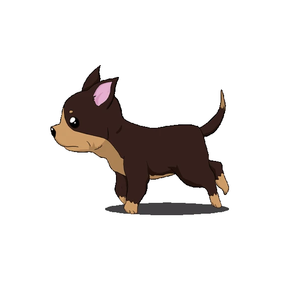 动物小狗奔跑跑跳跃gif图素材