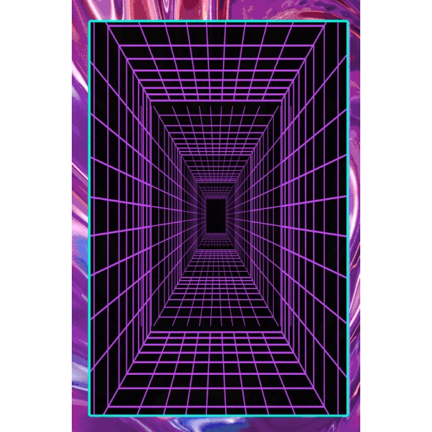 酸性紫色空间边框竖版视频背景海报gif图素材