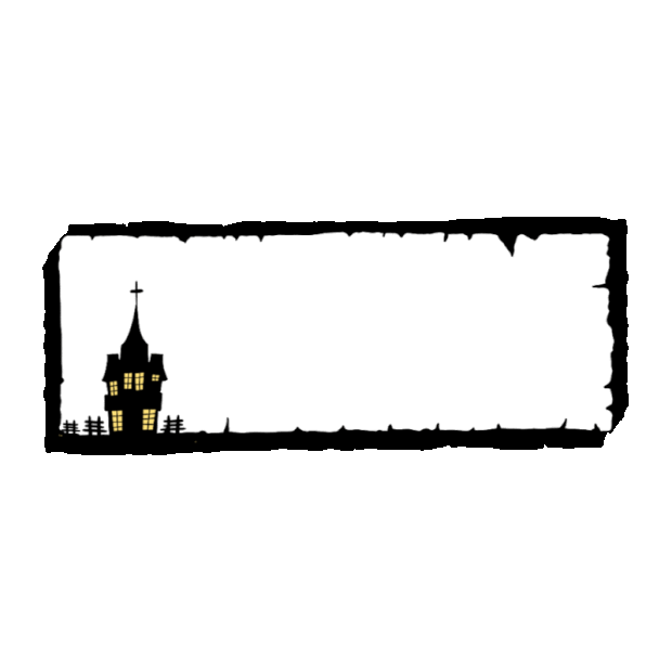 万圣节城堡边框标题栏标题框黑暗黑色gif图素材