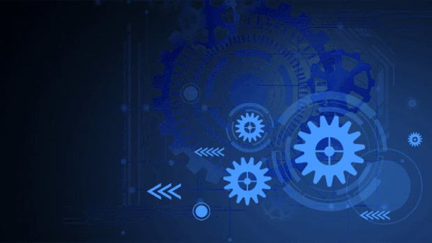 科技工业机械齿轮蓝色视频背景gif图素材
