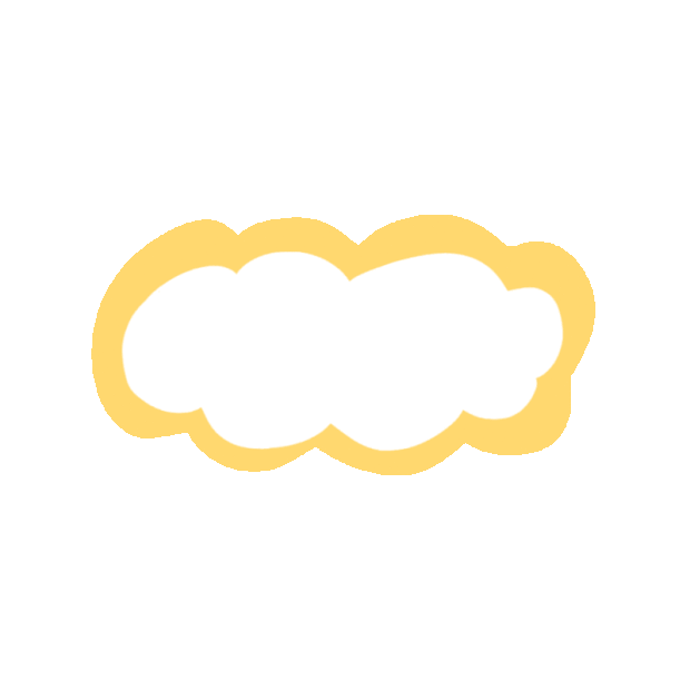 云朵标题框标题栏文本框黄色gif图素材