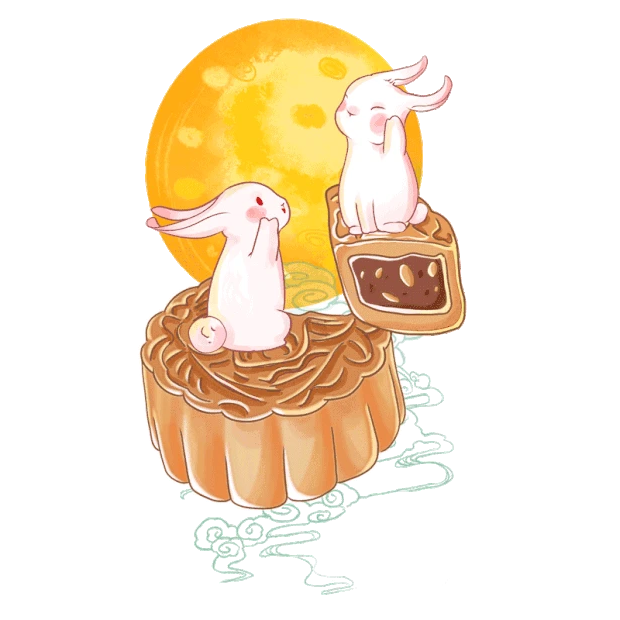 中秋节中秋月饼玉兔月亮gif图素材