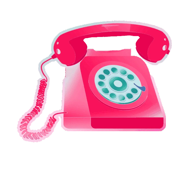 复古座机电话粉色潮流时尚gif图素材