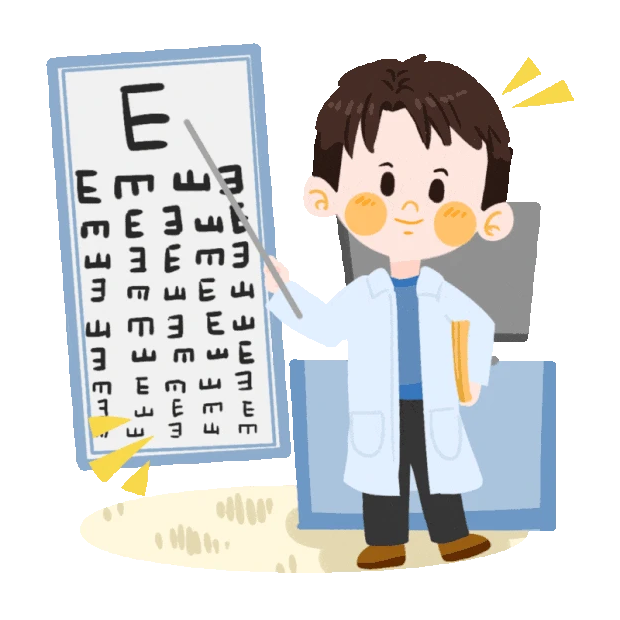 医疗视力测试医生体检视力表gif图素材