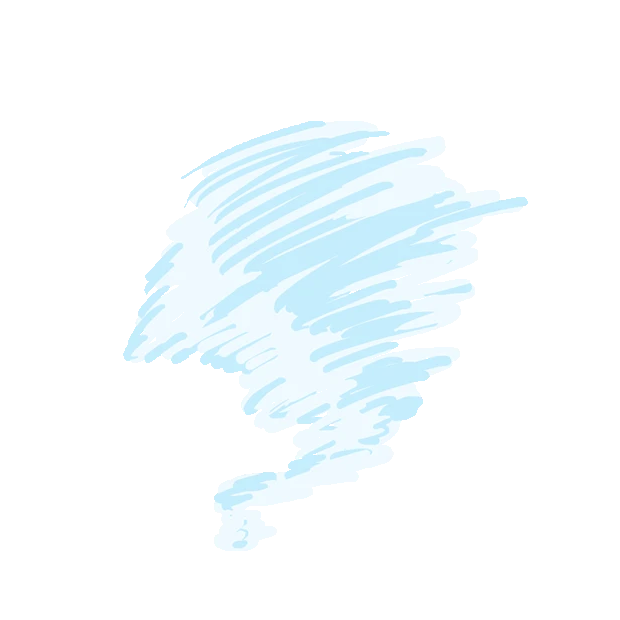 卡通手绘蓝色龙卷风天气预报标识gif图素材