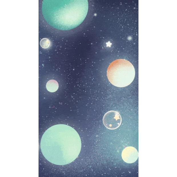 渐变浩瀚星空星球宇宙银河竖版视频背景海报gif图素材
