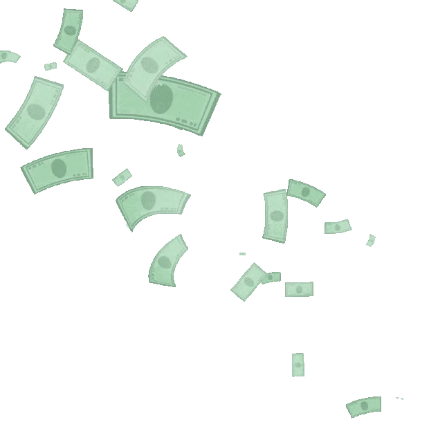 漂浮纸币绿色撒币金钱gif图素材