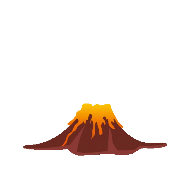 火山岩浆喷发烟雾自然灾害天灾gif图素材