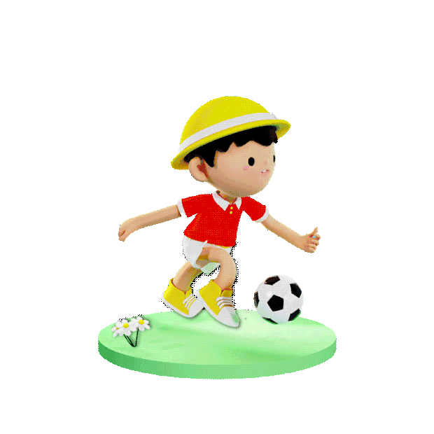 运动3D踢足球人物gif图素材