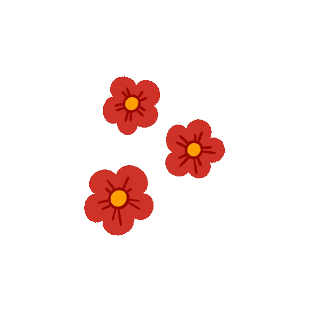 红色花朵花瓣装饰gif图片