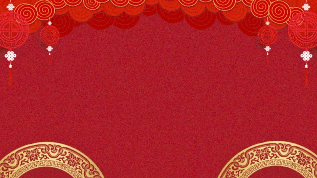 新年新春春节红色大气立体剪纸视频背景gif图素材
