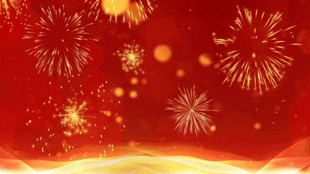 新年春节唯美烟花光效红色视频背景gif图素材