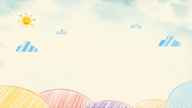 彩虹有趣童年视频背景可爱彩色手绘卡通gif图素材