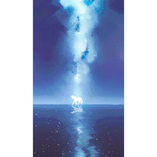 星空夜空星星唯美蓝色竖版视频背景海报gif图素材