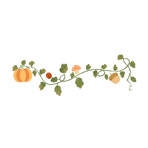 秋天植物南瓜藤蔓分割线gif图素材