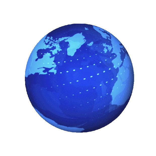 蓝色科技地球科技感旋转gif图素材
