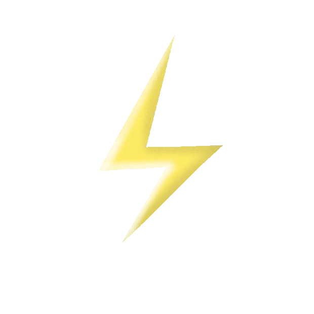 黄色电力闪电符号gif图素材