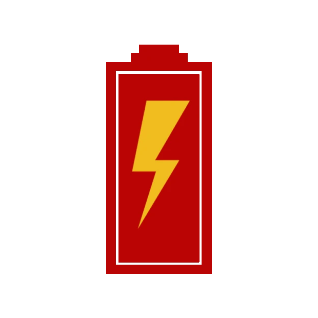 红色闪电电池电量gif图素材