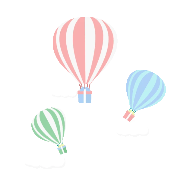 彩色热气球装饰gif图素材